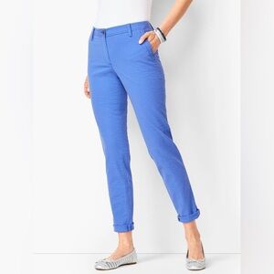 Talbots girlfriend chino Blue Ankle Cropped Pants 8-Petite EUC